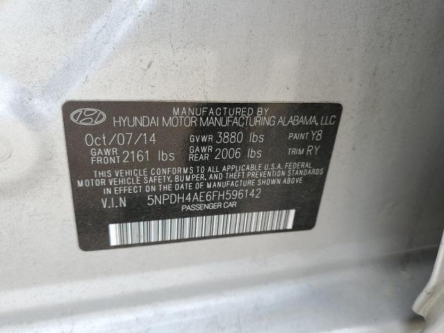 Photo 10 from auction – 2015 HYUNDAI ELANTRA SE with VIN 5NPDH4AE6FH596142