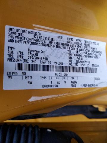 Photo 10 from auction – 2012 FORD FOCUS SE with VIN 1FAHP3F25CL369776