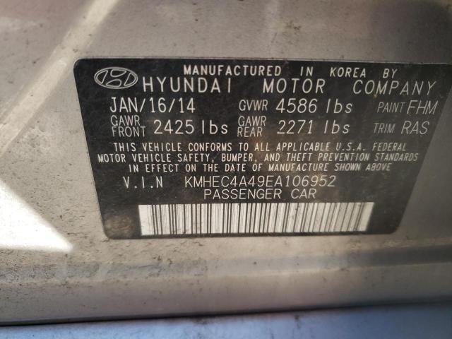 Photo 10 from auction – 2014 HYUNDAI SONATA HYB with VIN KMHEC4A49EA106952