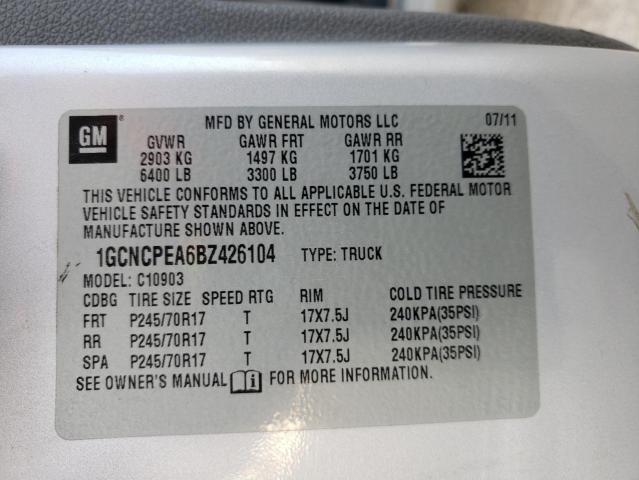 Photo 10 from auction – 2011 CHEVROLET SILVERADO with VIN 1GCNCPEA6BZ426104