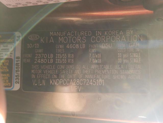 Zdjęcie 10 z aukcji – 2012 KIA SPORTAGE E z VIN KNDPCCA28C7245101