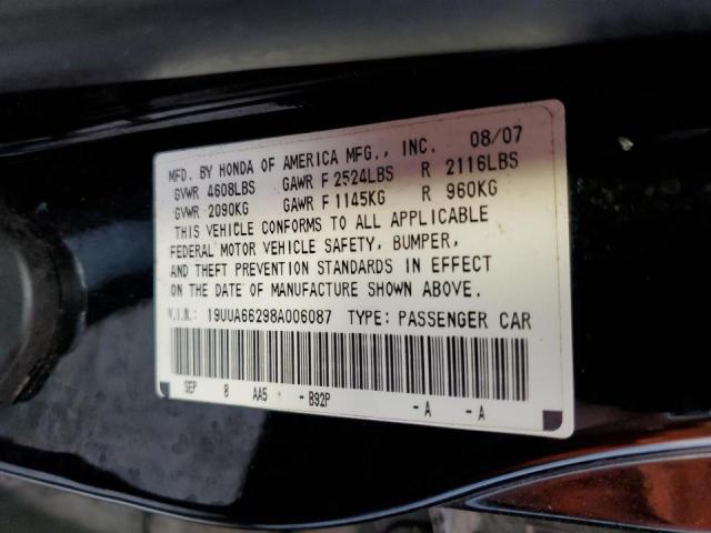 Photo 10 from auction – 2008 ACURA TL with VIN 19UUA66298A006087