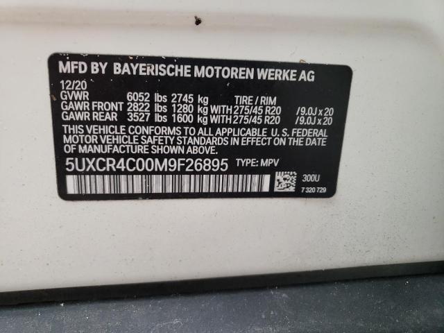 Photo 10 from auction – 2021 BMW X5 SDRIVE with VIN 5UXCR4C00M9F26895