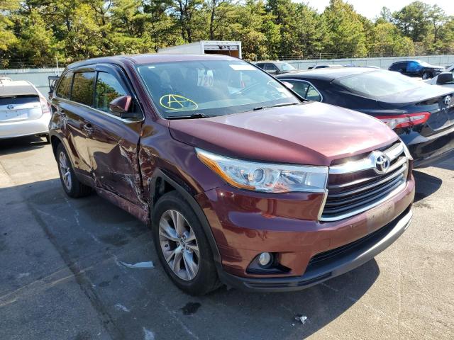 TOYOTA HIGHLANDER 2016 with VIN 5TDBKRFH6GS250595 - Photo from auction