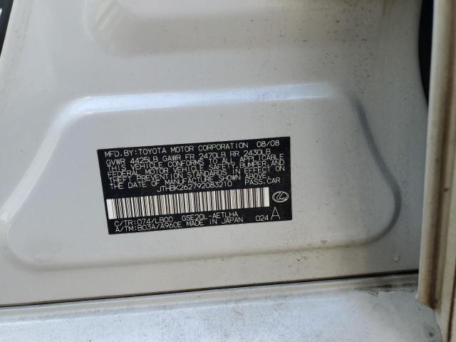 Photo 10 from auction – 2009 LEXUS IS 250 with VIN JTHBK262792083210