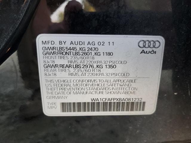 Photo 10 from auction – 2011 AUDI Q5 PREMIUM with VIN WA1CFAFPXBA081232