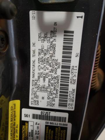 Photo 10 from auction – 2012 TOYOTA TUNDRA DOU with VIN 5TFRM5F11CX040351