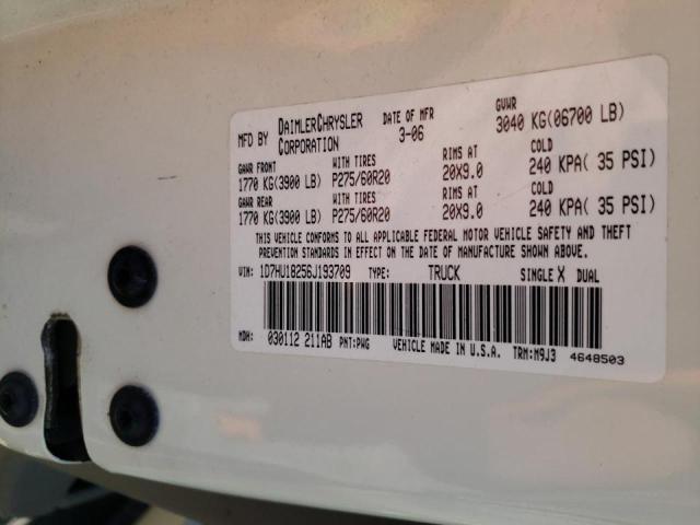 Photo 10 from auction – 2006 DODGE RAM 1500 S with VIN 1D7HU18256J193709