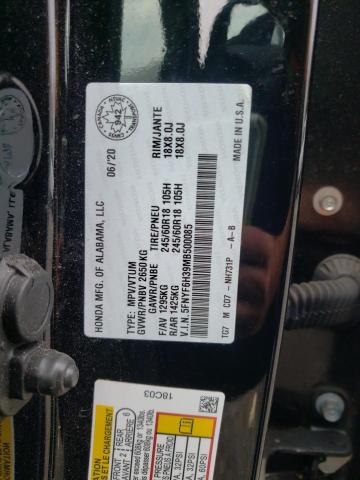 Photo 10 from auction – 2021 HONDA PILOT EX with VIN 5FNYF6H39MB500085