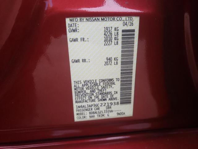 Photo 10 from auction – 2016 NISSAN ALTIMA 2.5 with VIN 1N4AL3AP3GC221938