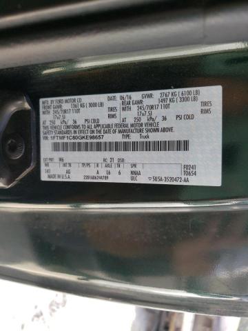 Photo 10 from auction – 2016 FORD F150 with VIN 1FTMF1C80GKE98657