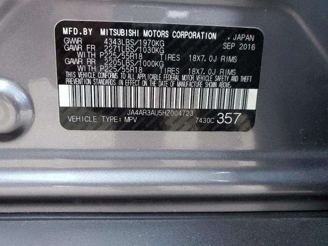 Photo 10 from auction – 2017 MITSUBISHI OUTLANDER with VIN JA4AR3AU5HZ004723