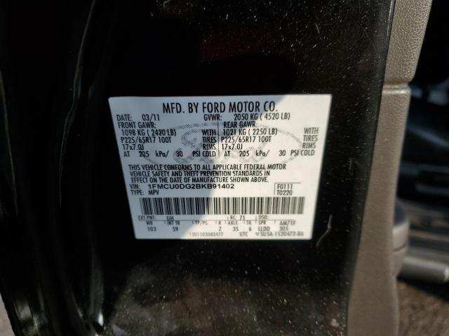 Foto 10 de la subasta – 2011 FORD ESCAPE XLT con VIN 1FMCU0DG2BKB91402
