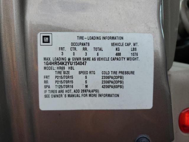 Photo 10 from auction – 2000 BUICK LESABRE LI with VIN 1G4HR54K2YU154047