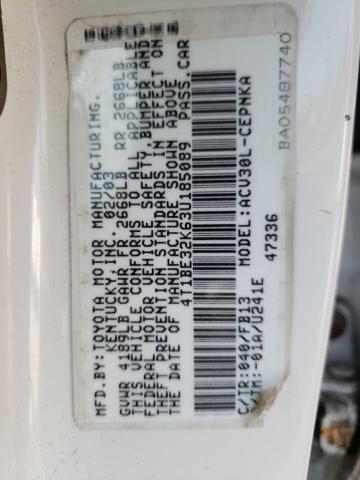Photo 10 from auction – 2003 TOYOTA CAMRY LE with VIN 4T1BE32K63U185089