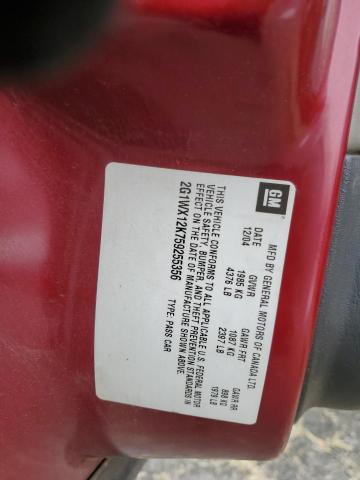 Photo 10 from auction – 2005 CHEVROLET MONTE CARL with VIN 2G1WX12K759255356