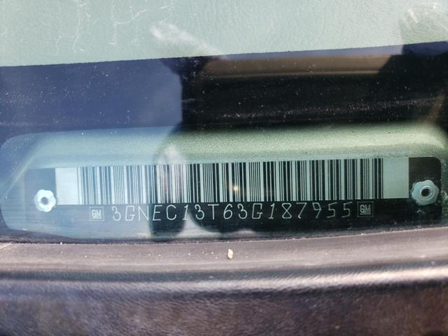 Photo 10 from auction – 2003 CHEVROLET AVALANCHE with VIN 3GNEC13T63G187955