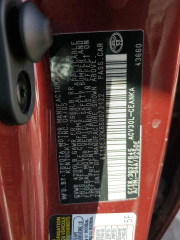 Photo 10 from auction – 2005 TOYOTA CAMRY LE with VIN 4T1BE32K65U073122