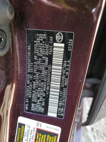 Photo 10 from auction – 2013 TOYOTA AVALON BAS with VIN 4T1BK1EB6DU075265