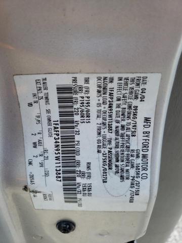 Photo 10 from auction – 2005 FORD FOCUS ZX4 with VIN 1FAFP34N95W113887