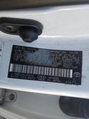 Photo 10 from auction – 2010 TOYOTA PRIUS with VIN JTDKN3DU9A0074687
