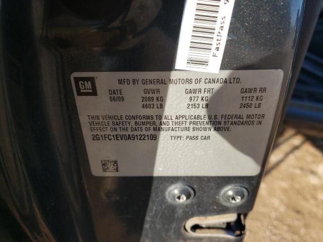 Photo 10 from auction – 2010 CHEVROLET CAMARO LT with VIN 2G1FC1EV0A9122109