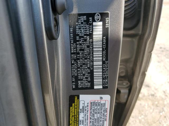 Photo 10 from auction – 2004 TOYOTA CAMRY LE with VIN 4T1BF30K84U585219