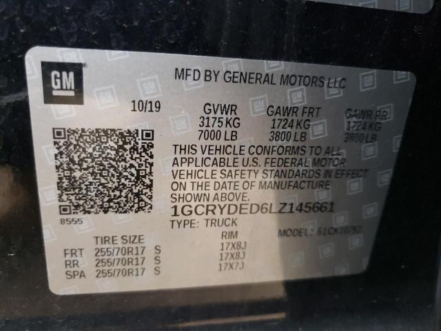 Photo 10 from auction – 2020 CHEVROLET SILVERADO with VIN 1GCRYDED6LZ145661