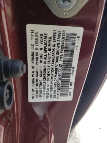 Photo 10 from auction – 2015 HONDA CIVIC LX with VIN 19XFB2F52FE023332