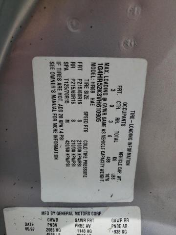 Photo 10 from auction – 1997 BUICK LESABRE LI with VIN 1G4HR52K3VH610905