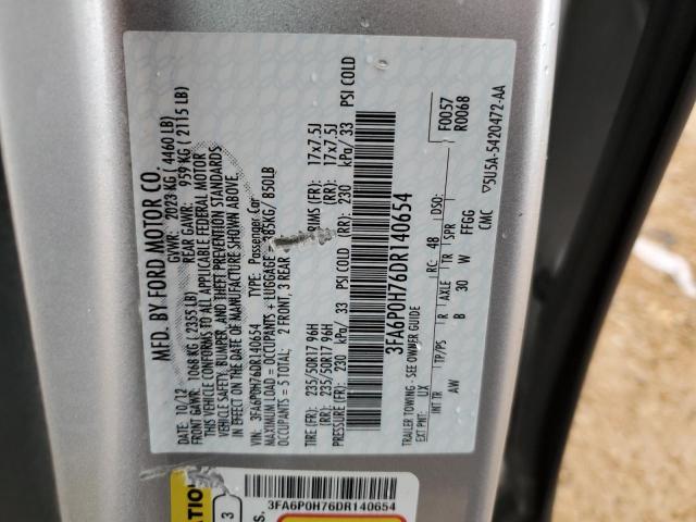 Photo 10 from auction – 2013 FORD FUSION SE with VIN 3FA6P0H76DR140654