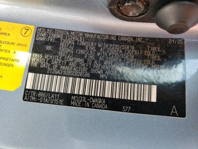 Photo 10 from auction – 2005 LEXUS RX 330 with VIN 2T2GA31U95C026586