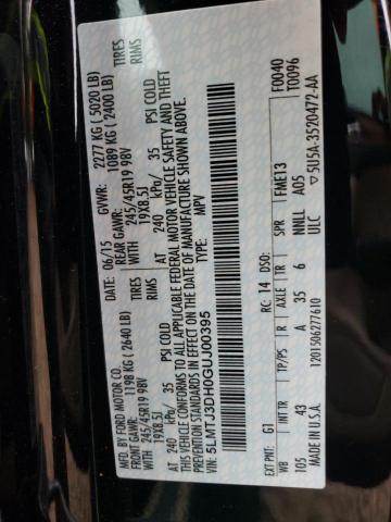 Photo 10 from auction – 2016 LINCOLN MKC RESERV with VIN 5LMTJ3DH0GUJ00395