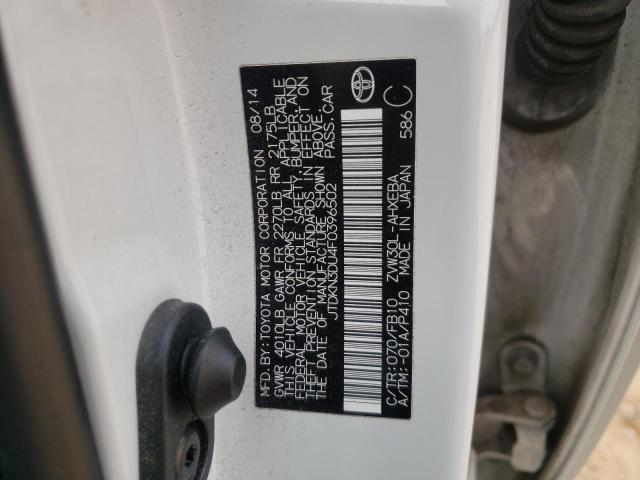 Photo 10 from auction – 2015 TOYOTA PRIUS with VIN JTDKN3DU4F0396502