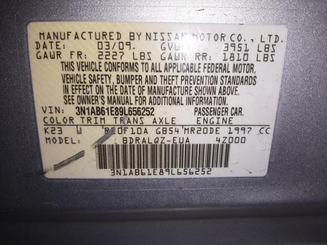Photo 10 from auction – 2009 NISSAN SENTRA 2.0 with VIN 3N1AB61E89L656252