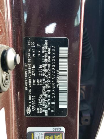 Photo 10 from auction – 2013 KIA OPTIMA EX with VIN 5XXGN4A72DG126237