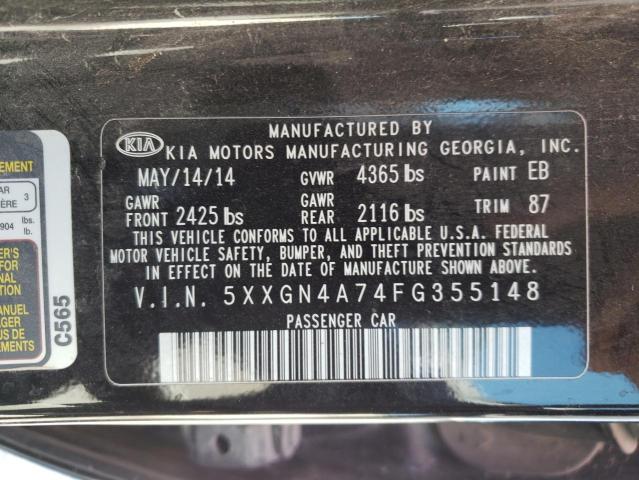 Photo 10 from auction – 2015 KIA OPTIMA EX with VIN 5XXGN4A74FG355148