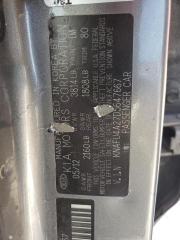 Photo 10 from auction – 2013 KIA FORTE EX with VIN KNAFU4A27D5647667