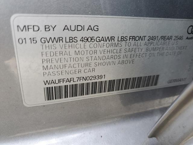 Photo 10 from auction – 2015 AUDI A4 PREMIUM with VIN WAUFFAFL7FN029391