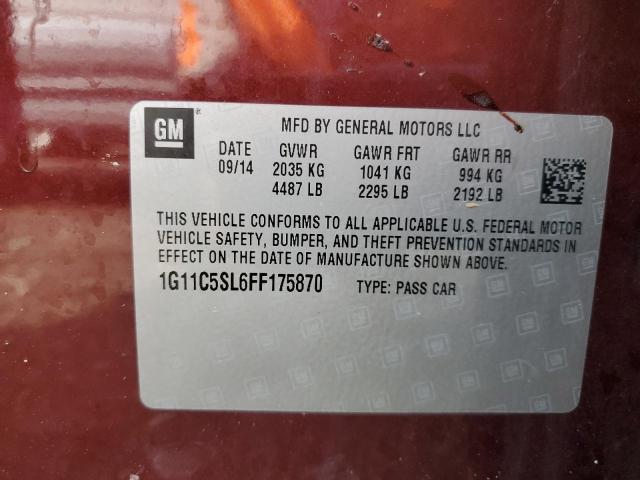 Photo 10 from auction – 2015 CHEVROLET MALIBU 1LT with VIN 1G11C5SL6FF175870