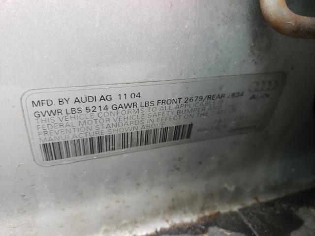Photo 10 from auction – 2005 AUDI A6 3.2 QUA with VIN WAUDG74F05N074305