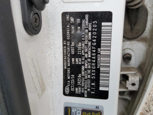 Photo 10 from auction – 2015 KIA OPTIMA SX with VIN 5XXGR4A64FG420205