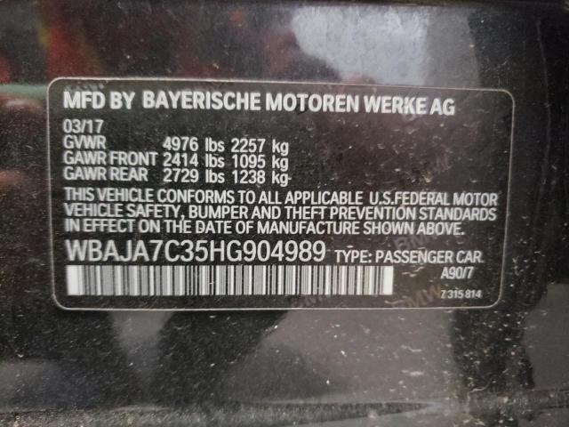 Photo 10 from auction – 2017 BMW 530 XI with VIN WBAJA7C35HG904989