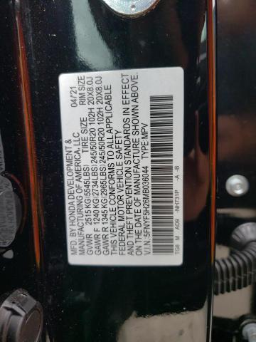 Photo 10 from auction – 2021 HONDA PILOT SE with VIN 5FNYF5H26MB036044