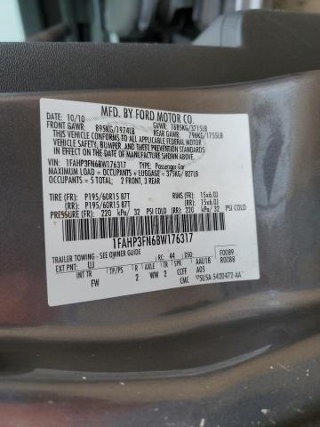 Photo 10 from auction – 2011 FORD FOCUS SE with VIN 1FAHP3FN6BW176317
