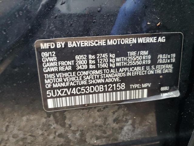 Photo 10 from auction – 2013 BMW X5 XDRIVE3 with VIN 5UXZV4C53D0B12158