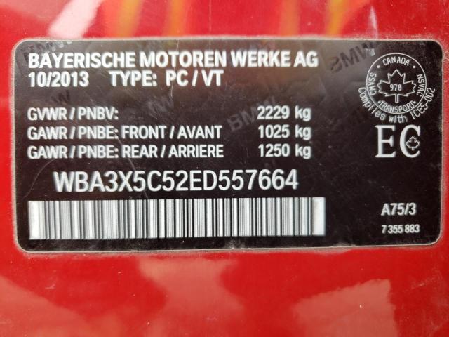 Photo 10 from auction – 2014 BMW 328 XIGT with VIN WBA3X5C52ED557664