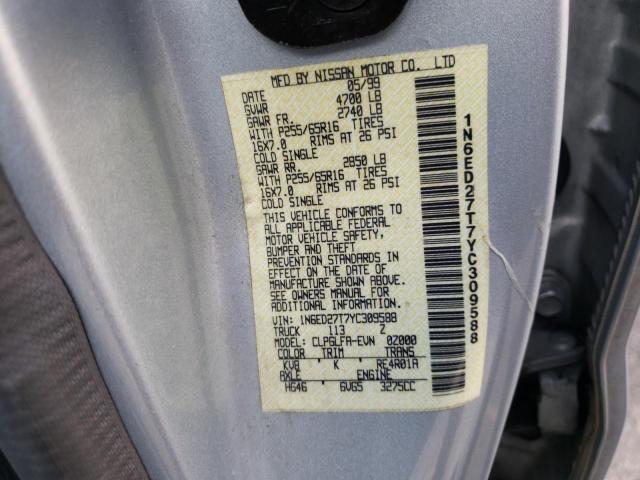 Photo 10 from auction – 2000 NISSAN FRONTIER C with VIN 1N6ED27T7YC309588