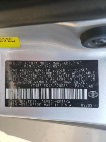 Photo 10 from auction – 2014 TOYOTA CAMRY L with VIN 4T1BF1FK4EU320066