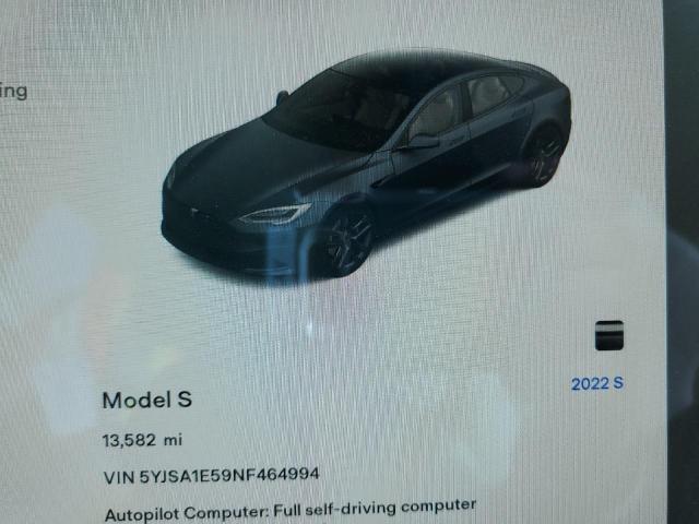 Photo 8 from auction – 2022 TESLA MODEL S with VIN 5YJSA1E59NF464994